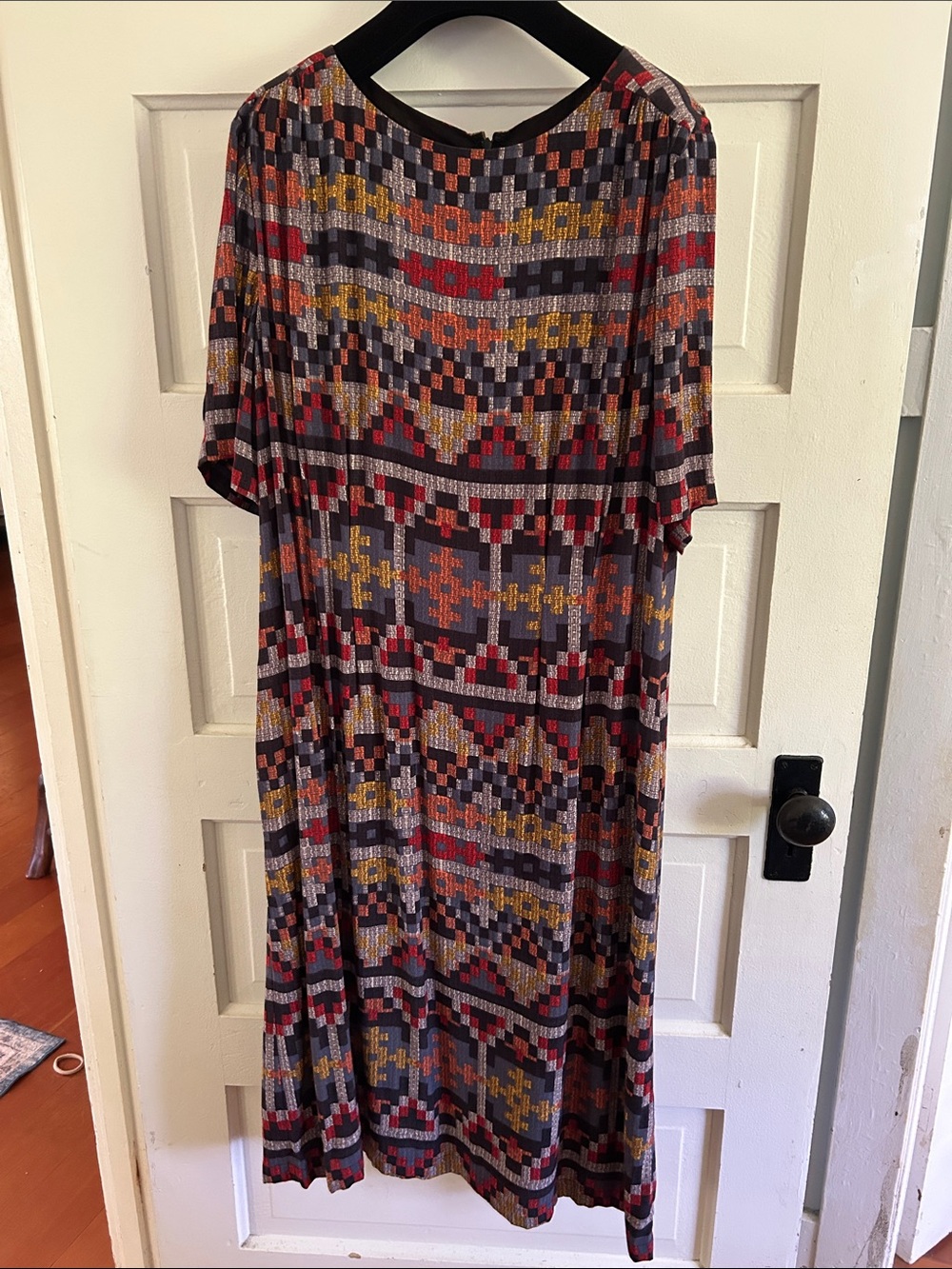 Women's Pendleton Multicolor Geometric Midi Dress - Casual Patterned Tunic
